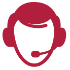 person's head with a headset on